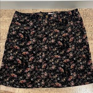 Mossimo Supply Co. Black Floral Mini Skirt